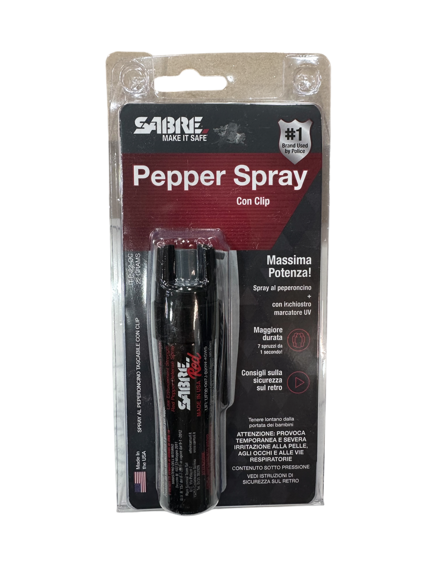 Spray al peperoncino Sabre.