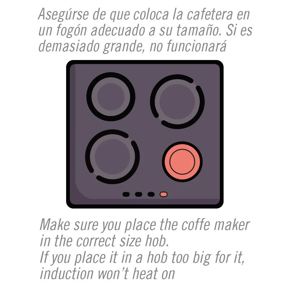 Caffettiera per piano a induzione