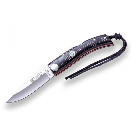 Coltello tascabile in corno di bufalo e madreperla 7,5cm