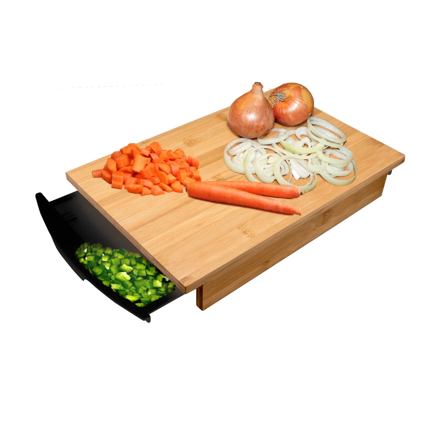 Tagliere in bamboo con vassoio estraibile