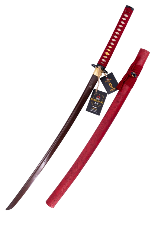 Katana KURO KAMI Benibana "Fiore Cremisi" in Damasco 104cm