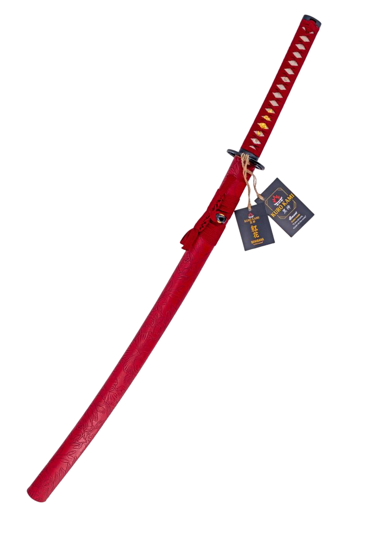 Katana KURO KAMI Benibana "Fiore Cremisi" in Damasco 104cm